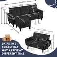thumbnail image 5 of Pingliang Home 3 Piece Sofa Set, Living Room Furniture Set, Sectional Sofa Couch with Storage Ottoman and Loveseat,3 Seat L Shaped Couch & Double Seater Couch,Modern Linen Seating Set, 5 of 9