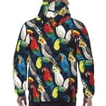 thumbnail image 3 of Bingfone Parrot Men's Drawstring Hoodie Long Sleeve Pocket Sweatshirts-Large, 3 of 6