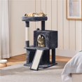 thumbnail image 2 of Yaheetech 36" Height Cat Tree with Double Condos and Scratching Board, Dark Gray, 2 of 7