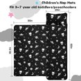 thumbnail image 5 of Alien and UFO Black Pattern Teens Toddler Nap Mat with Pillow, Sleeping Mat Bag for Preschool Daycare 60"x20", 5 of 6