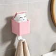 thumbnail image 5 of Cute Pop-up Lucky Cat Decorative Self-adhesive Hook, Punch-free Cartoon Wall Hanger For Keys, Hats And Small Accessories, Household Decor Hook, 5 of 6