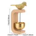 thumbnail image 7 of sunsanly Wood Brass Shopkeepers Bell with Golden Bird Loud Sound Front Door Hanging Bell Wind Chime Magnetic Door Opening Doorbell Home Office Shop Entrance Decoration, 7 of 7