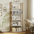 thumbnail image 1 of 6-Tier Bookshelf, Bookcase with Metal Frame, Book Shelf for Living Room, Home Office, Industrial Style, 1 of 7