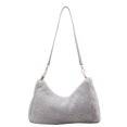 thumbnail image 1 of Bolso de hombro esponjoso Salvador gris para cosméticos Otoño Invierno, 1 of 8