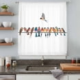 thumbnail image 5 of Birds Sheer Curtains 84 Inches Long, Watercolor Bird Vintage Light Filering Curtains, Breathable Simi Curtain Privacy Drapes for Living Room Bedroom Lightweight Window Treatment, 5 of 9