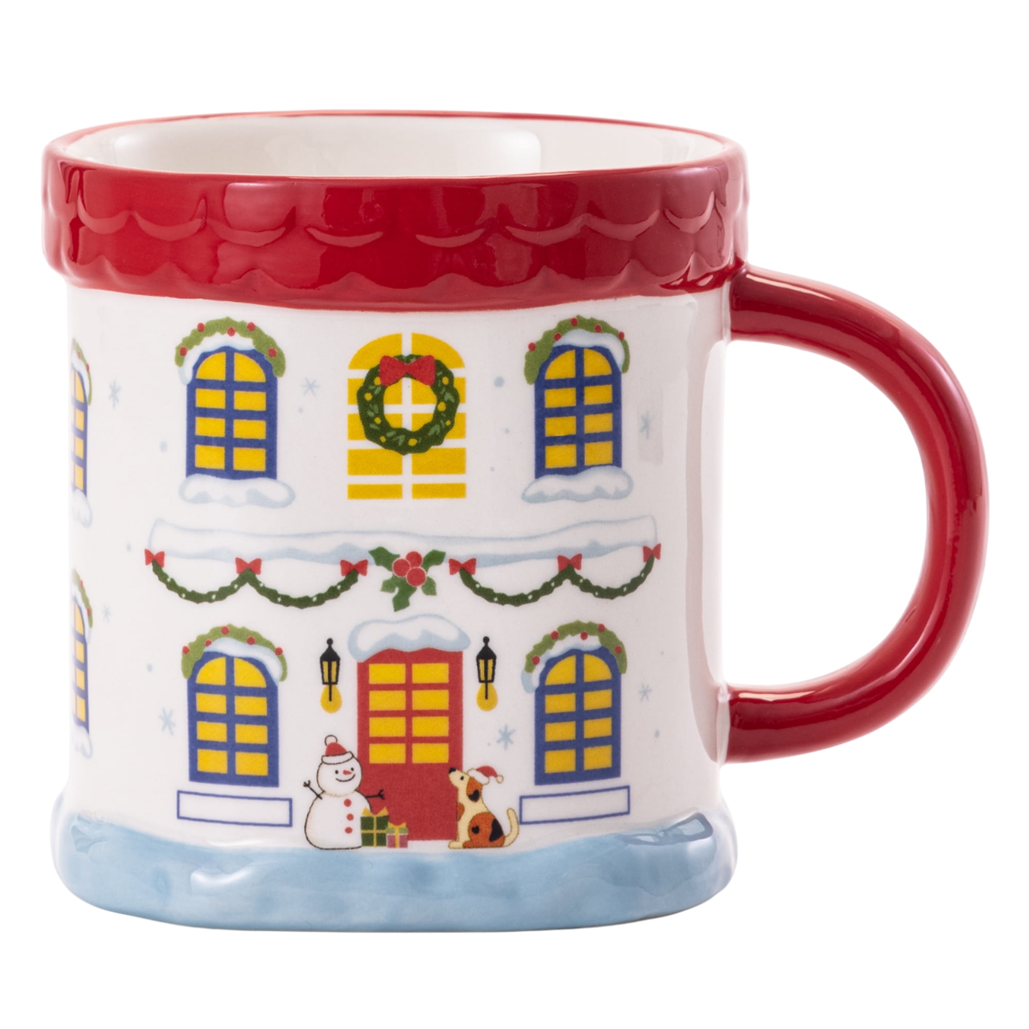 Holiday Time Tasse en céramique en forme de maison, 17,5 oz, 1 pièce Tasse, céramique