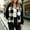 Black, variant on Hooded Sherpa Fleece Jackets for Women Winter Plaid Full-Zip Outerwear Jackets Long Sleeve with Pockets Warm Coats