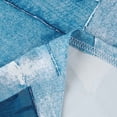 thumbnail image 4 of ICHUANYI Clearance Women Casual Printed Off Shoulder Bubble Sleeve Top Shorts Set(Blue, M) ICHUANYI WER2023081107328, 4 of 6
