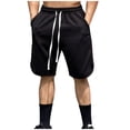 thumbnail image 6 of Zhuashum Men'S Shorts Knee Length Solid Color Sports Boxing Straight Leg Training Pants Black Pants For Hiking, Tactical, Camping, Travel L, 6 of 8