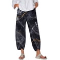 thumbnail image 2 of Lilgiuy Women's Casual Trousers Loose Printed Elastic Waist Long Pants With Pocket Alt Clothing Alternative Clothing, 2 of 4