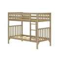 thumbnail image 3 of Max & Lily Bunk Bed, Scandinavian Solid Wood Twin over Twin Bunk Beds for Kids, Blonde, 3 of 11