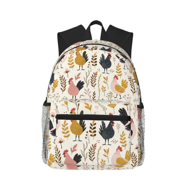 Balery Cartoon Chickens Mochila para Mujeres y Hombres, Mochila Ligera Casual para Viajes, Mochila Clásica Básica para la Universidad