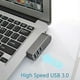 thumbnail image 2 of Usb 3.0 Hub, 270 Rotatable Usb Splitter, Aluminum 3 Port Mini Usb 3.0 Hub, Data Hub (black), 2 of 5