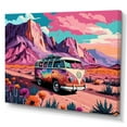 thumbnail image 2 of DESIGN ART Designart "Vintage Van Roadside Stories I" Retro Car Canvas Prints 40 in. wide x 30 in. high, 2 of 5