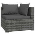 thumbnail image 4 of vidaXL 5 Piece Patio Lounge Set with Cushions Poly Rattan Gray, 4 of 7