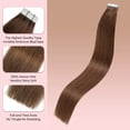 thumbnail image 4 of Typpkmm Extensiones De Cabello Humano Cinta En Extensiones De Cabello Cinta Invisible En Extensiones De Cabello Extensiones De Cinta MarróN Chocolate, 4 of 7
