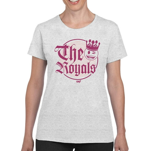 The Royals - Retro Gothic Crown Emoji Graphic Women's T-shirt