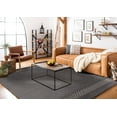 thumbnail image 3 of SAFAVIEH Montauk Topher Solid Cotton Area Rug, Black/Ivory, 8' x 10', 3 of 10