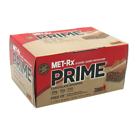 UPC 786560547611 product image for MET-Rx Prime Chocolate Brownie Protein Bars, 2.29 oz, 6 count | upcitemdb.com