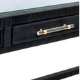 thumbnail image 3 of Amara Charcoal Rattan Desk, 3 of 7