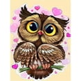 thumbnail image 1 of CHENISTORY Cartoon Owl Diamond Painting Animal Picture Rhinestones Diamond Embroidery Sale Diamond Mosaic Cross StitchRound 30x20cm frame Gao Jinjia LED, 1 of 2