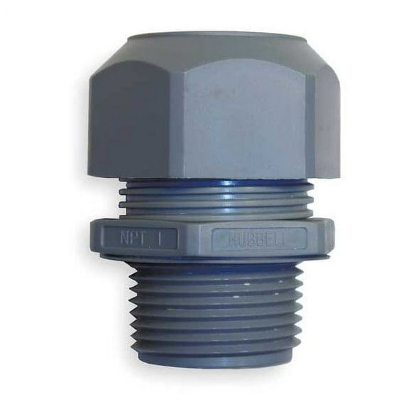 Hubbell Wiring Device-Kellems Cable Connector, PG13.5, Straight, Gray SECP13GA