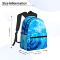 thumbnail image 4 of Gaeub Blue Shell School Backpack Waterproof Bookbag for Men Women College High School Bags, 4 of 8