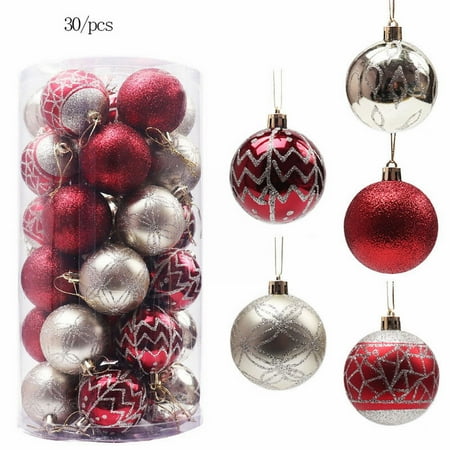 

Easter Decorations Lot Christmas Ball New Christmas Tree Decorative Pendant Christmas Articles 6CM/30 Barrel Colored Balls Hand Painted