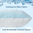 thumbnail image 3 of Thinway 2 Pack Cooling Pillow for Sleeping, Memory Foam Pillows Cool Bed Pillows Hotel Reversible Pillow with Washable Removable Cover for Back, Stomach or Side Sleepers, 3 of 13