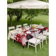 thumbnail image 3 of Outdoor Tablecloth with Umbrella Hole and Zipper, Valentines Rectangle Table Cloth 60x120 Inch Waterproof Tablecloth, Pink Red Love Heart Gnomes Eucalyptus Retro Picnic Table Cover for Patio Camping, 3 of 7