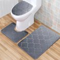 thumbnail image 4 of Bathroom Rugs Bathroom Toilet Cover Bathroom Mats Absorbent Printed Floor Mats Bathroom Toilet 3 Piece Floor Mat Set Bathroom Decor, 4 of 8