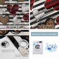 thumbnail image 2 of Valentine's Day Blackout Curtains for Bedroom, Black Red Strip Love Hearts Farmhouse Thermal Insulated Kitchen Drapes with Grommets, Light Blocking Window Treatment, 2 Panels 42" x 63", 2 of 7