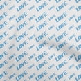 thumbnail image 1 of oneOone Silk Tabby Light Blue Fabric Writing Love Craft Projects Decor Fabric Printed By The Yard 42 Inch Wide, 1 of 4