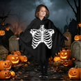 thumbnail image 5 of Girls Hooded Jumpsuits Long Sleeve Graphic Bluses Halloween Themed Party Stylish Festival Tops for Kids, 5 of 8
