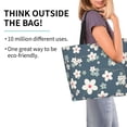 thumbnail image 2 of Kdxio Blue Flower Casual Tote Bags Women Big Capacity Shoulder Bag for Women Travel Shoulder Bags Handbags, 2 of 8