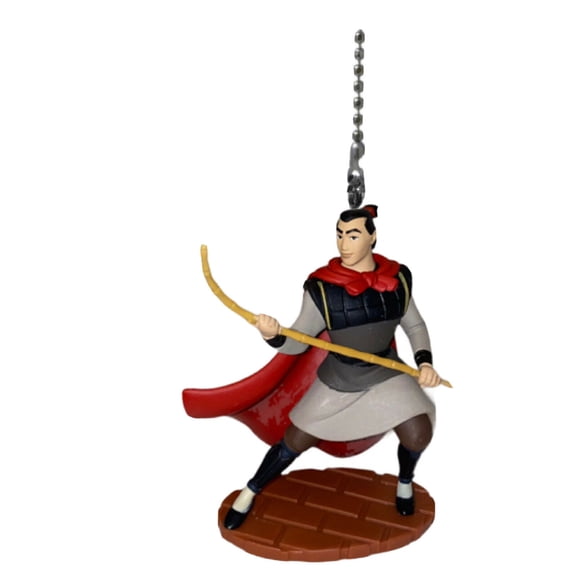 Mulan Li Shang Pvc 4” Fan Lamp Light Pull Chain Figure Figurine Holiday Gift New