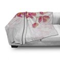 thumbnail image 3 of Floral Soft Flannel Fleece Blanket, Contour Drawing Orchids Flower Tropic Bridal Bouquet Blossoms Watercolor Art Design, Cozy Plush for Indoor and Outdoor Use, 70" x 90", Multicolor, by Ambesonne, 3 of 6