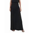 thumbnail image 3 of Women'S Solid Color Pleated Midi Skirt Versatile Fashion Casual Long Skirt Elegant Black L, 3 of 10
