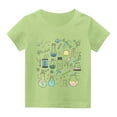 thumbnail image 6 of Frwgonr Girls Tees Short Sleeve Girls Casual Shirts Graphic Tops Back of School Clothes Green, Size 3-15 Years, 6 of 6