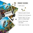thumbnail image 3 of Lantern Press 1000 Piece Jigsaw Puzzle, Underwater Sea Life with Tropical Fish, Sea Turtle, and Coral Reef, 3 of 5