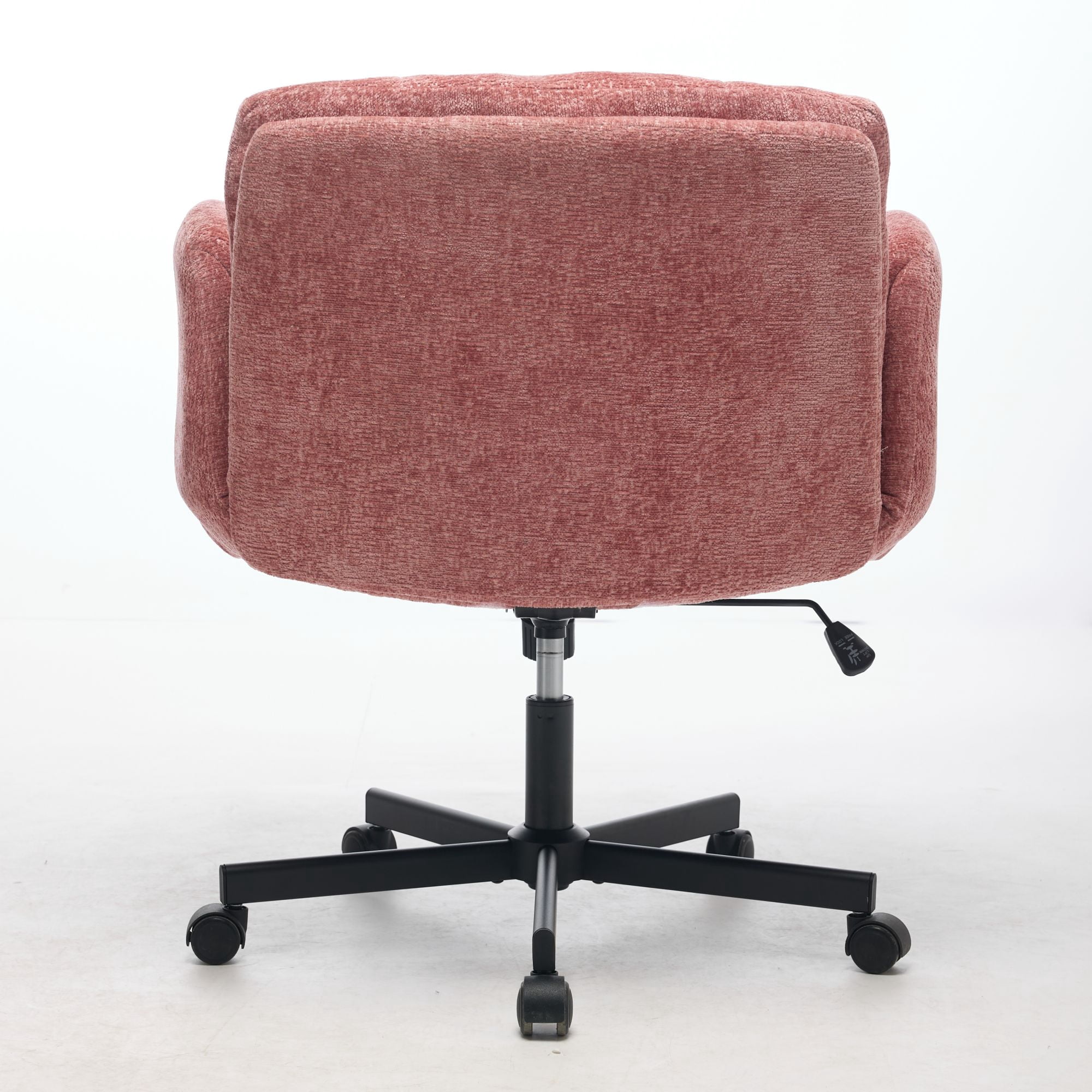 Modern Chenille Swivel Office Chair, Height Adjustable Task Chair with Convertible Armrests, Double Cushioned Desk Chair for Home Vanity Living Room