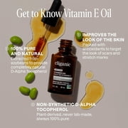 Cliganic 100% Pure Vitamin E Oil for Skin, Hair & Face - 30,000 IU, Non-GMO Verified | Natural D-Alpha Tocopherol