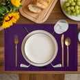 thumbnail image 4 of Golf Ball Club Placemats Set of 4, Sports Abstract Vintage Purple Placemats for Dining Table, Place Mats for Kitchen Tabletop, Waterproof Wipeable Dining Table Mats Set, 4 of 9
