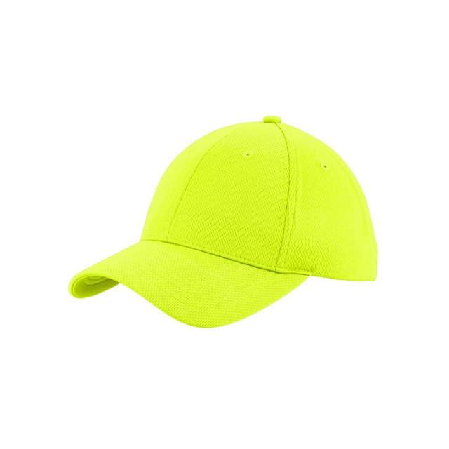 Top Headwear Casquette de Baseball en Poly-Maille Anti-Humidité - Jaune