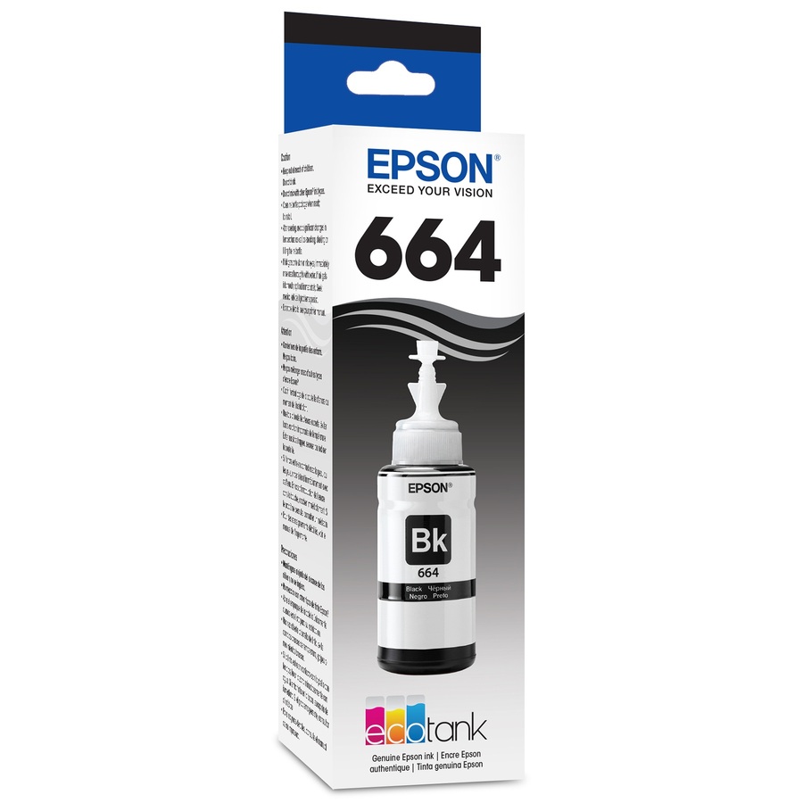EPSON 664 EcoTank Ink Ultra-high Capacity Bottle Black (T664120-S) Works with EcoTank ET-2500, ET-2550, ET-4500, ET-4550, ET-2600, ET-2650, ET-3600, ET-16500 - image 2 of 2