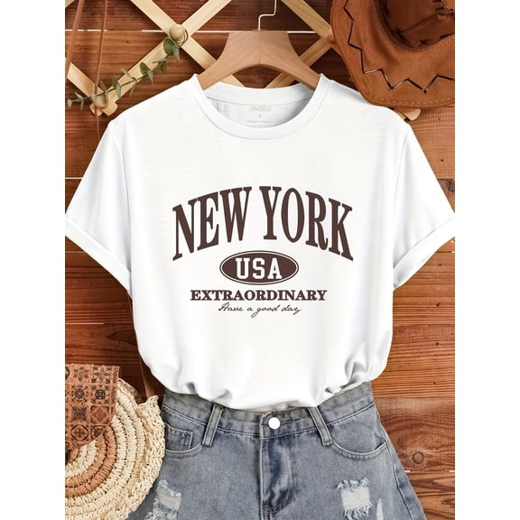 New Arrival 2024 New York Letter Print T-Shirt