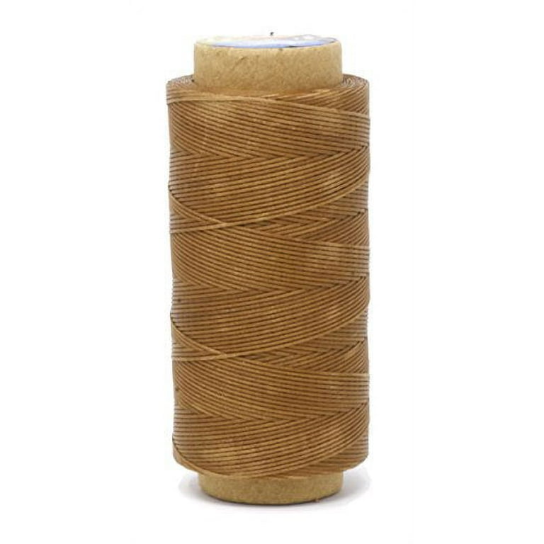 Mandala Crafts 150D 210D 0.8mm 1mm Leather Sewing Stitching Flat Waxed  Thread String Cord (150D 0.8mm 250M, Aquamarine)