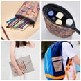 thumbnail image 5 of Xecao Cute Lamas Print Telescopic Pencil Bag Pen Holder Pop Up Stationery Case Stand-up Retractable Transformer Bag Standing Organizer, 5 of 6