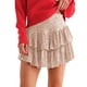 thumbnail image 1 of Gibobby mini faldas de mujer Falda de convencional de cintura alta Regular con lentejuelas de informal a la moda para mujer(Caqui, M), 1 of 5