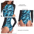 thumbnail image 5 of Traje de baño de manga larga, traje de baño de dos piezas para mujer, traje de baño femenino, traje de baño de fibra de poliéster resistente y duradero, 5 of 5